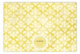 Navy Damask Cloth Flat Note Card