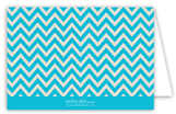 Ocean Chevron Folded Note Card