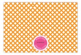 Orange Garden Trellis Flat Note Card