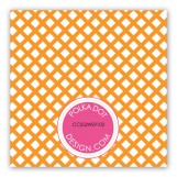 Orange Garden Trellis Gift Tag