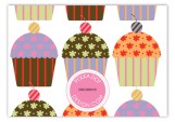 Pattern Cupcakes Enclosure Card