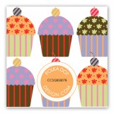 Pattern Cupcakes Gift Tag