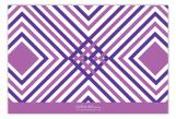 Radiant Orchid Graphic Sides Flat Note Card