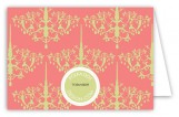 Peach Chandelier Folded Note Card