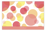 Peach Pink Dots Flat Note Card