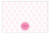 Pink Animal Monogram Flat Note Card