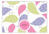 Pink Birds on a Wire Enclosure Card