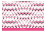 Pink Chevron Dots Grad Photo Card