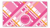 Pink Classic Plaid Calling Card