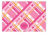 Pink Classic Plaid Flat Note Card