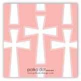 Pink Cross Banner Gift Tag