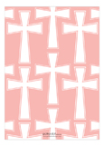 Pink Cross Banner Communion Invites