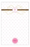 Pink Cross Pendant Invitation