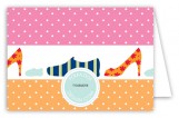 Pink Family Shoes Folded Note Card