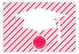 Pink Oxford Grad Cap Flat Note Card