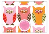 Pink Pattern Owls Enclosure Card