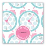 Pink Round the Clock Gift Tag