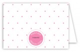 Pink Scallops Folded Note Card