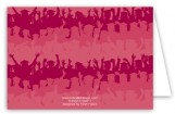 Pink Throw Your Hats Up Note Card
