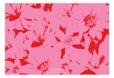 Pop Art Flowers Pink Flat Note Card