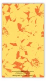 Pop Art Flowers Yellow Calling Card