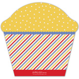 Primary Stripes Cupcake