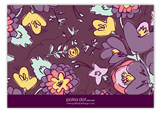 Purple Floral Enclosure Card