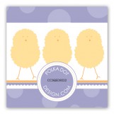 Purple Polka Dot Chicks Gift Tag