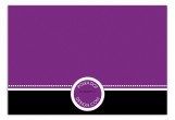 Purple Senior Seal Flat Note Card