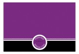 Purple Senior Seal Flat Note Card