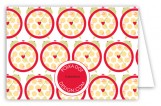 Red Round the Clock Folded Note Card