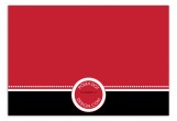 Red Senior Seal Flat Note Card