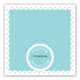 Spring Scalloped Aqua Gift Tag