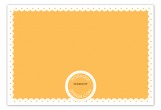 Spring Scalloped Citrus Flat Note Card