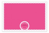 Spring Scalloped Pink Flat Note Card