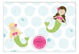 Swimming Mermaids Flat Note Card