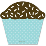 Teal + Chocolate Cupcake