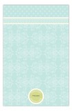 Teal Damask Monogram Photo Card