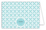 Teal Elegance Folded Note Card