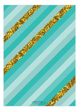 Teal Glitter Stripe