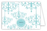 Teal Plated Dinner Folded Note Card