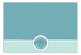 Teal Senior Seal Flat Note Card