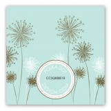 Turquoise Flowers Gift Tag