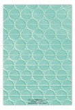 Turquoise Mod Circles Flat Note Card