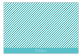 Turquoise Stripes Flat Note Card