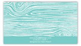 Turquoise Woodgrain Calling Card