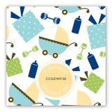 Twin Boy Carriage Gifts Gift Tag