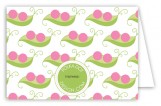 Twin Girl Peapod Folded Note Card