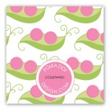 Twin Girl Peapod Gift Tag