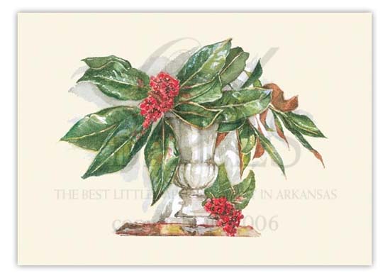Nandina and Magnolia Christmas Card